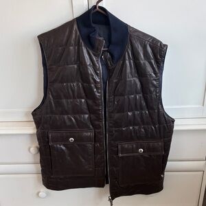 Men's Dark Brown Quilted Vest